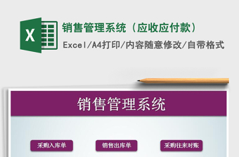 2025年销售管理系统（应收应付款）