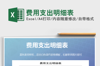 2025年费用支出明细表