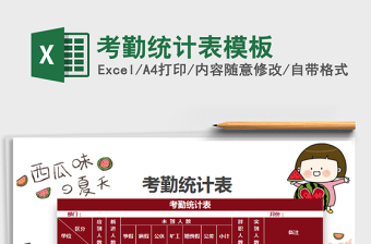 2025年考勤统计表模板