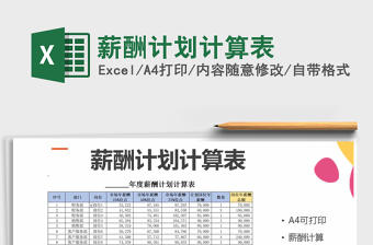 2025年薪酬计划计算表