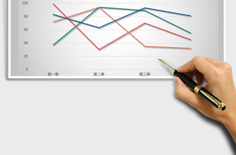 2025年小清新四色折线图