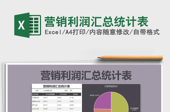 2025年营销利润汇总统计表