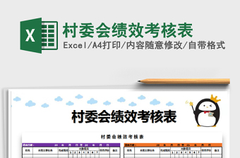 2025年村委会绩效考核表