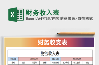 2025年财务收入表