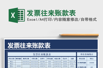 2025年发票往来账款表