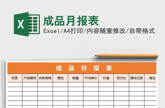 2025年成品月报表