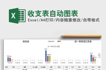 2025年收支表自动图表