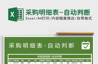 2025年采购明细表-自动判断