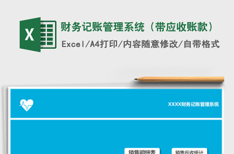 2025年财务记账管理系统（带应收账款）