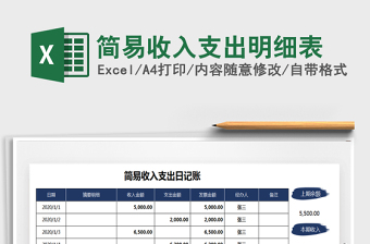 2025年简易收入支出明细表