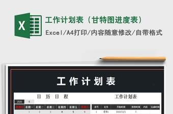 2025年工作计划表（甘特图进度表）