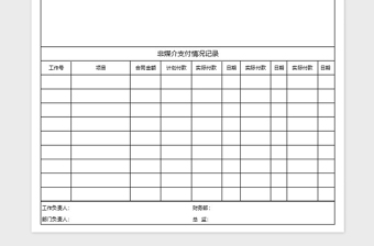 2025年非媒介服务工作单模板