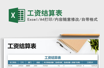 2025年工资结算表