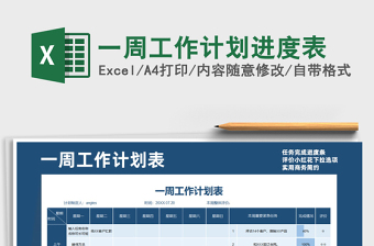 2025年一周工作计划进度表
