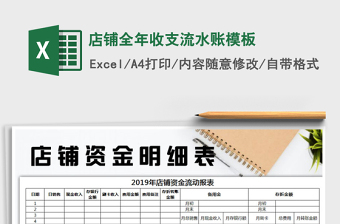 2025年店铺全年收支流水账模板