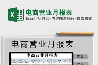 2025年电商营业月报表