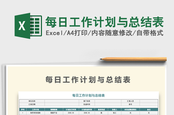 2025年每日工作计划与总结表