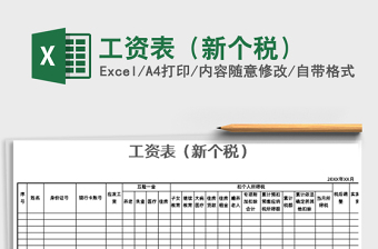 2025年工资表（新个税）