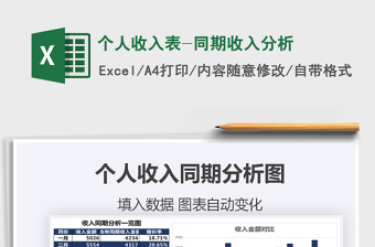 2025年个人收入表-同期收入分析