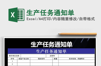 2025年生产任务通知单