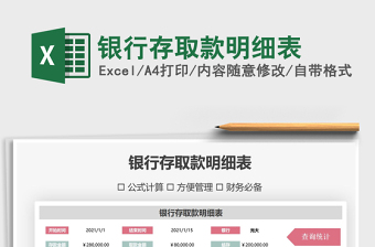2025年银行存取款明细表