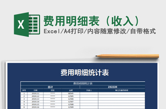 2025年费用明细表（收入）
