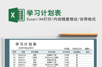 2025年学习计划表