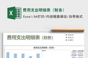 2025年费用支出明细表（财务）