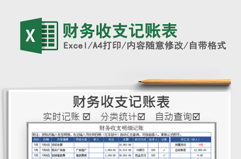 2025年财务收支记账表