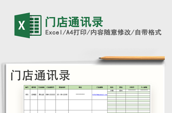 2025年门店通讯录