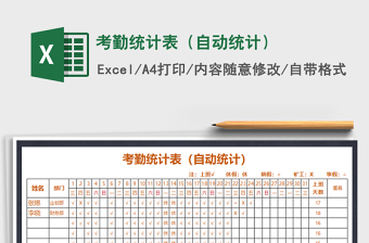 2025年考勤统计表（自动统计）
