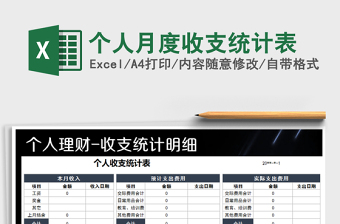 2025年个人月度收支统计表