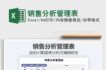 2025年销售分析管理表