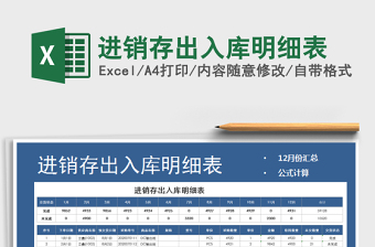 2025年进销存出入库明细表