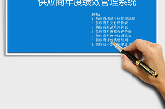 2024年供应商年度绩效管理评估系统