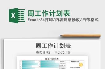 2025年周工作计划表