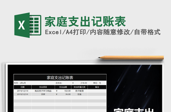 2025年家庭支出记账表