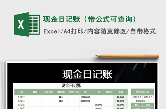2025年现金日记账（带公式可查询）
