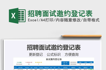 2025年招聘面试邀约登记表