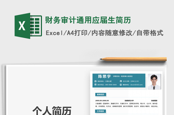 2025年财务审计通用应届生简历