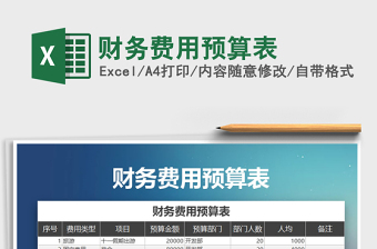 2025年财务费用预算表