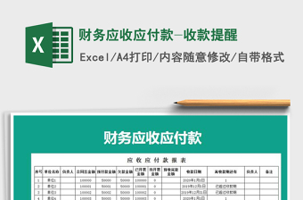 2025年财务应收应付款-收款提醒