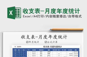 2025年收支表-月度年度统计