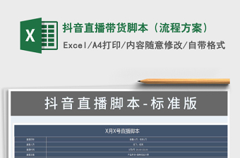 2024年抖音直播带货脚本（流程方案）