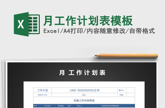 2025年月工作计划表模板