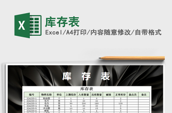 2025年库存表