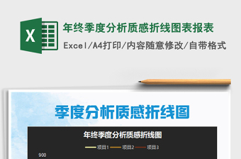 2025年年终季度分析质感折线图表报表