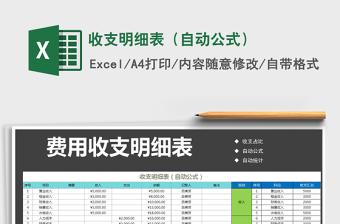 2025年收支明细表（自动公式）
