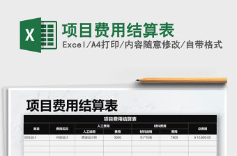 2025年项目费用结算表