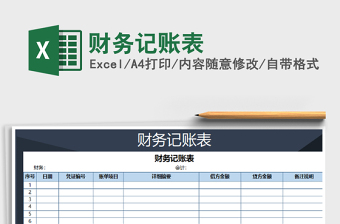 2025年财务记账表